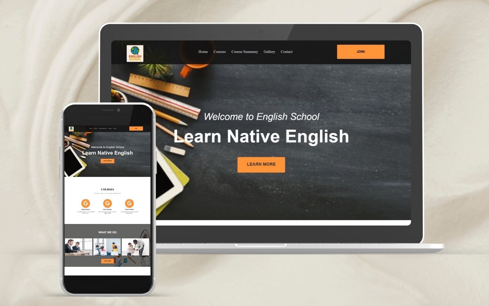 English School — language school website